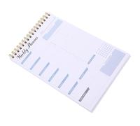 TOMETURE Agenda Hebdomadaire A5 Papier Blanc et Design Délicat, Bloc-notes à Spirale Non Adhésif, Planificateur Quotidien Liste de Courses et Pages Détachables