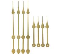 TOMETURE Aiguilles D'horloge DIY en Aluminium Or 4 Pièces, Accessoires Solide pour Mécanismes D'horlogerie, pour Décoration Murale et Remplacement Facile