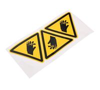 TOMETURE Autocollants D'avertissement de Sécurité Jaune « Ne Pas Tenir » en Vinyle Autocollant 3 Pièces pour Signalisation de Coupure la Main sur Équipement Industriel