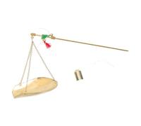 TOMETURE Balance Cuisine en Cuivre Or Poids, Résistante à L'usure et Facile à Utiliser, Échelle Traditionnelle pour Boutique de Médecine Chinoise