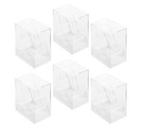 TOMETURE Boîte d'emballage de Montre Carré 6 Pièces en Plastique Portable et Solide Coffret pour Homme Présentoir Bijou pour Rangement Montre
