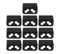TOMETURE Boîtier compatible avec deux ventilateurs, support double pour ventilateur, 10pcs, fer noir, design parallèle à quatre rangées, pour radiateur PC et DIY