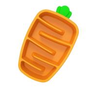 TOMETURE Bol à Alimentation Lente Forme Carotte Orange pour Chiots en Silicone Évite Les Blessures la Bouche et Facilite la Digestion des Animaux