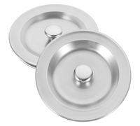 TOMETURE Bouchon D'évier en Acier Inoxydable Étanche et Anti-rouille 2pcs avec Joint en Accessoire Cuisine et Salle de Bain