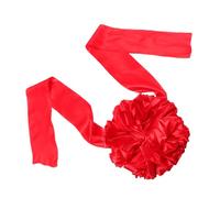 TOMETURE Boule de Fleurs Rouge en Tissu 25 Cm Rubans, Décoration Légère pour Cérémonie D'ouverture, Mariage, Remise de Prix et Fêtes, Accessoire Ornemental Traditionnel Chinois