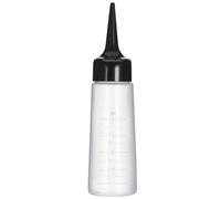 TOMETURE Bouteille à Embout Biseauté Blanche en Plastique avec Échelle, Flacon Applicateur Vide pour Coloration et Soin des Cheveux, pour Appliquer Conditioner et Sectionner