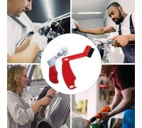 TOMETURE Brosse d'entretien pour Coussinets de Polissage Rouge en PP et Acier Inoxydable, Outil de Soin pour Prolonger la Durée de Vie du Pad, Ensemble 1 Set pour Nettoyage Auto