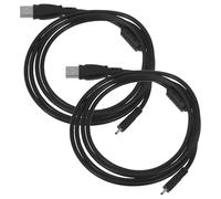TOMETURE Câble de Charge USB Noir 2pcs pour Appareil Photo Compatible Large, Câble de 1,5 M Anneau Magnétique en Cuivre et Gaine PVC pour Systèmes de Navigation