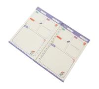 TOMETURE Carnet de Planification Délicat Bloc-notes de Bureau A5 Non Daté, Papier, Spirale Acier, Violet, pour Écriture Quotidienne et Dessins, Agenda Scolaire Portable