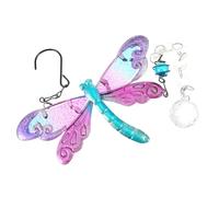 TOMETURE Chaînette de Traction Décorative Chaîne Remplaçable Moderne Pendentif Libellule Colorée en Verre et Fer Couleur Aléatoire pour Décoration Extérieure Jardin et Couloir