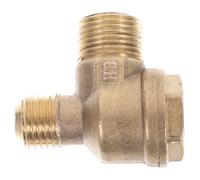 TOMETURE Clapet Anti-retour en Laiton Or 2 Voies pour Compresseur D'air, Pièce de Remplacement pour Valve et Connexion de Tuyau, Accessoire Pneumatique Fiable