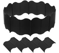 TOMETURE Clôture de Jardin Décoration Extérieure Solide en Plastique PP Noire Flexible et Portable Forme Courbe ou Ligne Droite pour Bordure de Parterres et Allées