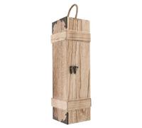 TOMETURE Coffret Individuel pour Bouteille de vin Rouge - Coffret en Bois avec poignée en Corde et Fermeture à cliquet - à Couvercle Rabattable, idéal pour Les Cadeaux d'anniversaire.