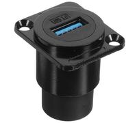 TOMETURE Connecteur USB à Montage sur Panneau Zinc Moulé Adaptateur Femelle Pass-through Résistant Aux Rayures Compatible USB Prise Encastrable Robuste pour Bureau et PC