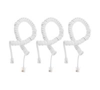 TOMETURE Cordon Téléphonique Spiralé Extensible Cordon de Combiné Pratique 3 Pièces Câble Anti-nœuds en Matériau Solide pour Téléphone Fixe Compatible Téléphone de Bureau et Maison