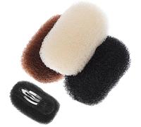 TOMETURE Coussinet pour augmentation capillaire 3 pièces pince invisible en fil de nylon pour femmes accessoire coiffure élégant en milieu professionnel et DIY