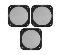 TOMETURE Couvercle de Haut-Parleur Carré 4 Pouces en Métal Noir, Grille de Protection Anti-poussière Réutilisable pour Haut-Parleur de Voiture, Lot de 3 Pièces Décoratif