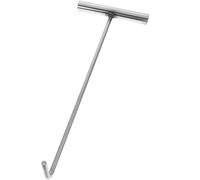 TOMETURE Crochet T en Acier Inoxydable pour Levage Lourd, Outil de Levage de Plaque Égout Robuste et Argenté, pour Couvercle pour Égouts et Lève-regard