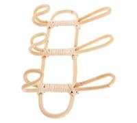 TOMETURE Crochets Muraux Rotin Naturel Porte-vêtements Mural Crochets Organisateur Décoratif pour Chambre et Salle de Bain Patère Vintage Résistante et Esthétique