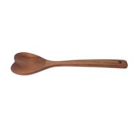 TOMETURE Cuillère à Salade Multifonction en Bois D'acacia, Longue Poignée 30 Cm, Forme Cœur, Cuillère à Mélanger Alimentaire Portable Cuisine et Repas, Ustensile Cuisine Solide et Pratique
