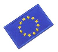 TOMETURE Écusson Drapeau de L'union Européenne, Patch Drapeau Européen en Nylon Bleu, Fixation Sécurisée, Application Facile, pour Vêtements et Chapeaux, Voyage et Décoration