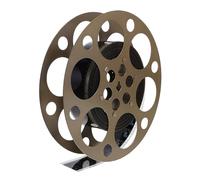 TOMETURE Élément Central Vintage en Fer Or de Bobine de Cinéma Portable pour Décoration Rétro, Ambiance Cinématographique pour Soirées à Thème Cinéma ou Salons