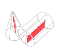 TOMETURE Ensemble de 1 cylindre et cône : modèles géométriques en métal pour les leçons de géométrie - Matériel pédagogique pour enseignants