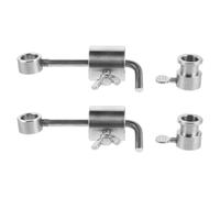 TOMETURE Ensemble De 2 Limiteur de Rotation pour Broche de Barbecue en Acier Inoxydable Argenté, Poids D'équilibrage Facile à Installer pour Cuisson Stable en Extérieur