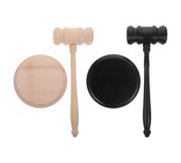 TOMETURE Ensemble de 2 maillets en Bois avec Bloc sonore - Maillet de Juge à Frappe Claire et puissante pour Juge, président, commissaire-priseur, président d'association ou d'organisation