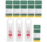 TOMETURE Étiquettes de Sécurité pour Escabeau Résistantes à L'eau en Nylon 3 Supports Solide et 6 Inserts pour Inspection, pour Gestion de Sécurité Intérieure