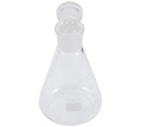 TOMETURE Flacon Erlenmeyer en Verre Bouchon Solide Fiole Conique 100 Ml Verre Transparent Résistant Fournitures d'Expérimentation pour Laboratoire Chimique Scolaire