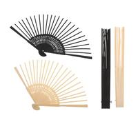 TOMETURE Kit Cadre Éventail Pliable 4 Pièces Bois Bambou Naturel pour Fabrication Éventail Chinois à Main Usage Quotidien et Fêtes