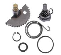 TOMETURE Kit D'arbre de Démarrage en Acier Argenté pour Moteur 4 Temps et Moto, Assemblage D'engrenages Stable et Solide Adapté Levier de Démarrage Pied