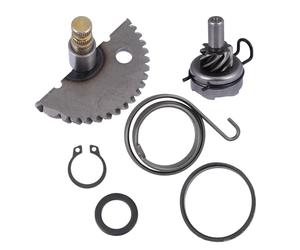 TOMETURE Kit D'arbre de Démarrage en Acier Argenté pour Moteur 4 Temps et Moto, Assemblage D'engrenages Stable et Solide Adapté Levier de Démarrage Pied