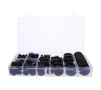 TOMETURE Kit de 200 Passe-Câbles en Caoutchouc Noir Œillets Simples Face pour Câbles de 714 à 254 MM Protège-Câbles Étanche et Résistant Boîte Pratique pour Câblage Électrique et