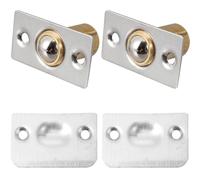 TOMETURE Loquets à Boule pour Meubles en Acier Inoxydable 2 Pièces, Réglables et Installation Cachée, Fermeture Fiable pour Porte de Placard ou Armoire