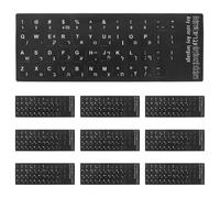TOMETURE Lot de 10 Autocollants pour Clavier hébreu : Lettres hébraïques anglaises de Remplacement avec Fond Noir Mat pour PC, Ordinateur Portable, Ordinateur de Bureau et Bureau.