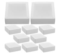 TOMETURE Lot de 10 boîtes à allumettes vierges - Porte-allumettes antidérapant - Boîtes en carton blanc pour loisirs créatifs, cadeaux d'invités pour un goûter de mariage