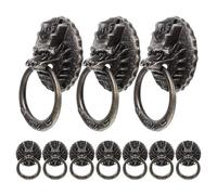 TOMETURE Lot de 10 Poignées pour Armoire en Alliage de Zinc Design Dragon Vintage, Résistantes et Faciles à Installer pour Tiroirs et Portes de Placard, Décoration Intérieure