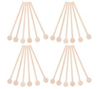 TOMETURE Lot de 100 Agitateurs à Café en Bois à Extrémités Arrondies pour Mélanger Sucre et Boissons Tasses en Céramique, Faciles à Transporter Réutilisable