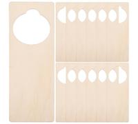 TOMETURE Lot de 13 panneaux de porte en bois à personnaliser soi-même - Étiquettes de porte vierges pour décorer et écrire facilement - Idéal pour la gestion immobilière et les locations