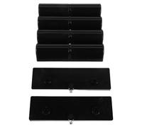 TOMETURE Lot de 2 blocs coulissants latéraux et pédales de rechange pour chariot élévateur, avec revêtement antidérapant pour pédales de frein et d'embrayage (noir).