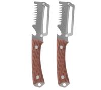TOMETURE Lot de 2 éplucheurs-râpes de cuisine avec ouvre-bouteille, éplucheur multifonction pour oignons verts, outil d'épluchage portatif en acier inoxydable pour fruits et légumes