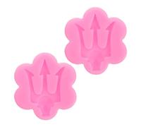 TOMETURE Lot de 2 Moules Silicone de Trident pour Décoration de Gâteaux et Bonbons, Réutilisables et Gain de Place, pour Cake Decorating et Candy Crafting