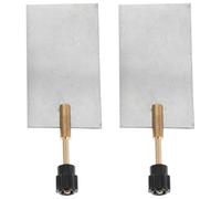 TOMETURE Lot de 2 plaques de zinc avec bornes, électrodes pour démonstration de production d'électricité, outil pédagogique de physique pour projets de conversion d'énergie en