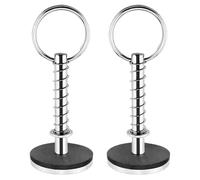 TOMETURE Lot de 2 poignées de Trappe avec Bouton-Poussoir à Ressort dissimulé, en Acier Inoxydable, pour ponts de Bateaux et Yachts. Accessoires pour Bateaux et Yachts.