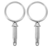 TOMETURE Lot de 2 Supports de Rame en Acier Inoxydable pour Bateau - Fixation latérale - Supports de Rame en Acier Inoxydable, diamètre 50 mm (2") - Accessoires Nautiques pour Bateau, canoë et