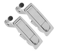 TOMETURE Lot de 2 verrous à compression sans clé - Verrou à levier encastré en alliage de zinc, actionné manuellement, pour coffret de distribution électrique, couleur argent