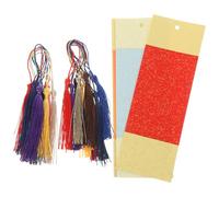 TOMETURE Lot de 20 Marque-Pages à Peindre la Main en Papier Vierge, Fil de Coton, pour Activités DIY Scolaires, Adapté aux Diplômés et Amateurs de Lecture, Couleurs Couleur Aléatoire