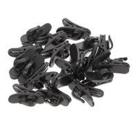 TOMETURE Lot de 20 Pinces pour Micro-cravate en Abs Noires, Petites et Légères, Faciles à Transporter, pour Conférences et Discours Podium
